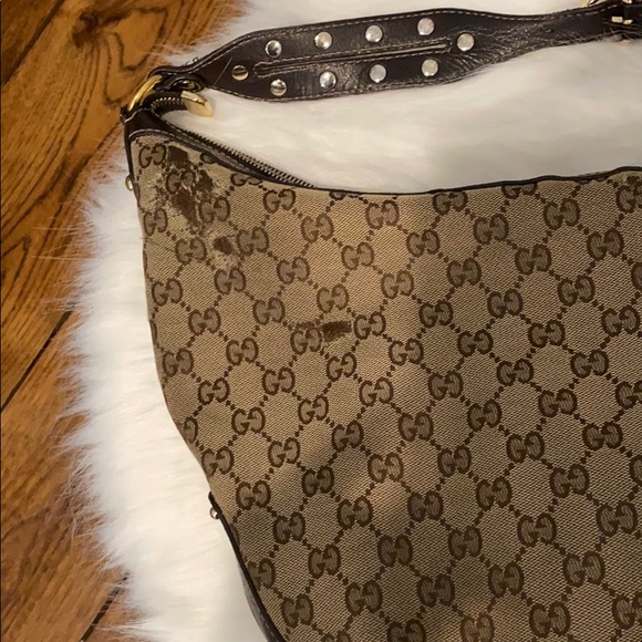 💎💎Gucci Monogram Studded Pelham Hobo Bag!!❤️ - Picture 6 of 8